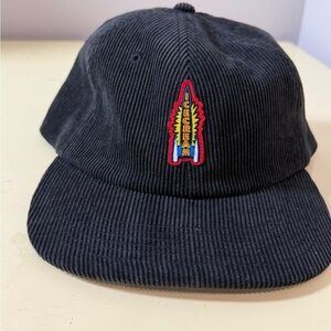 NWT Icecream Black Corduroy Hat with Colorful Logo